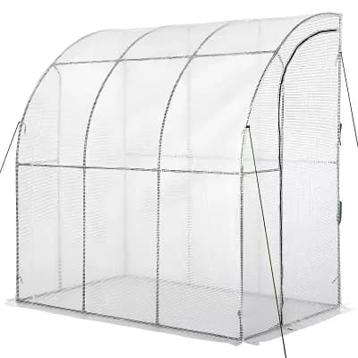 Stable Greenhouse with Water-Resistant Steel Frame and Polyethylene Cover