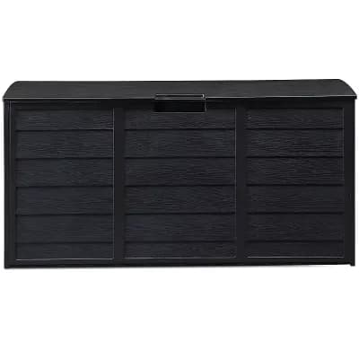 75gal 280l Outdoor Garden Plastic Storage Deck Box Chest Tools Cushions Toys Lockable Seat