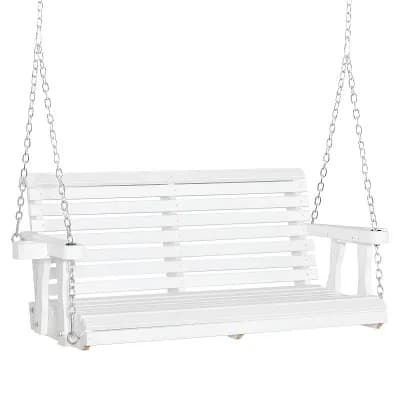 2 Seater Outdoor Patio Swing Chair - White