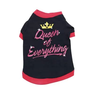 Dog T Shirt Puppy Small Pet Sweatshirt Clothes Apparel Vest Clothing Black Red L