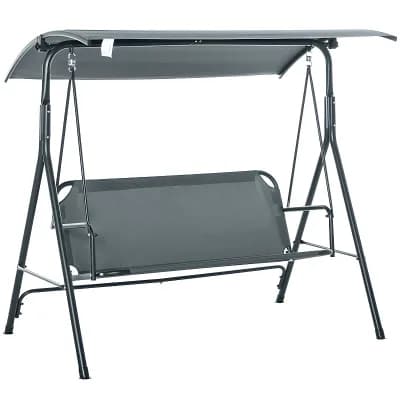 3-seat Patio Swing Chair - Grey