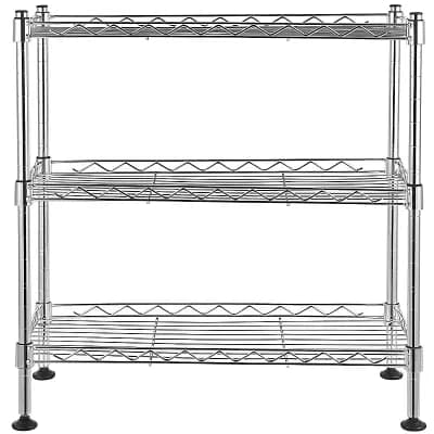 3 tier Ultrazinc Cabinet Organizer - Durable Metal Storage Rack for Kitchen, Pantry, or Bathroom
