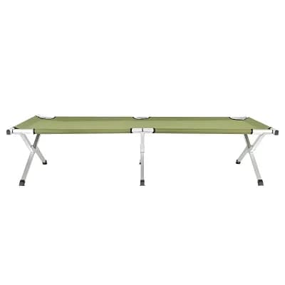 Portable Folding Camping Cot With Carrying Bag - Army Green