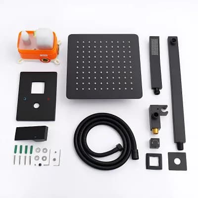 Shower System Shower Faucet Combo Set Wall Mounted With 10" Rainfall Shower Head