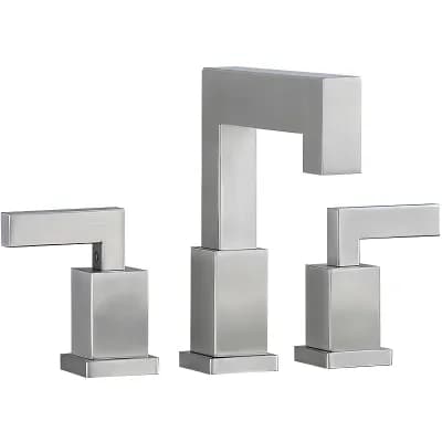Waterfall Bathroom Faucets For Sink 3 Hole, 2-handles Pop Up Drain