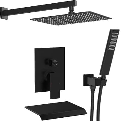 High Qulity Stylish Modern Contemporary Designed Matte Black Shower Fixtures