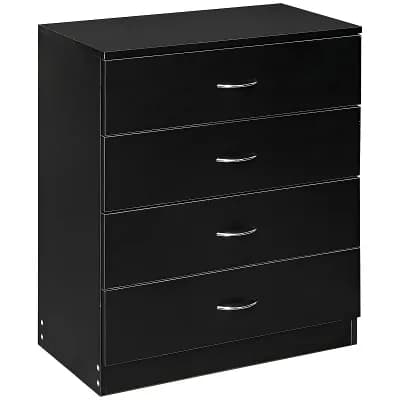 Elegant 4-Drawer Dresser for Bedroom, Living Room, and Family Room - Space-Saving Storage Solution