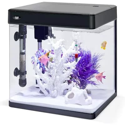 Jumblpets Premium Fish Aquarium Kit, Complete Glass Fish Tank Kit W/led Lighting & More (7 Gallon)