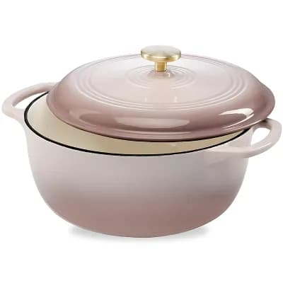 6-qt Enamel-Coated Dutch Oven for Soups, Stews, and Casseroles, Oven and Grill Safe