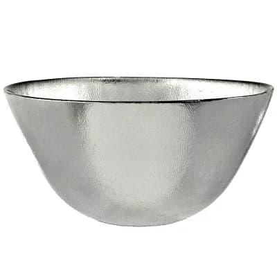 1 pc 8" Gilded Glass Salad Bowl with Sand-Inspired Texture for Modern Entertaining