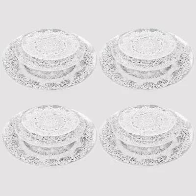 Elevate Dining with Handmade Glass Dinnerware - Set of 12
