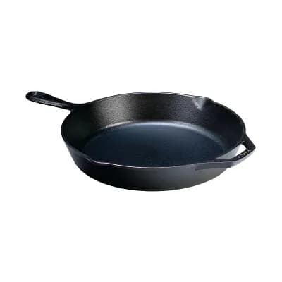 12-Inch Cast Iron Skillet, Pre-Seasoned for Stove, Oven, Grill, or Campfire, Black