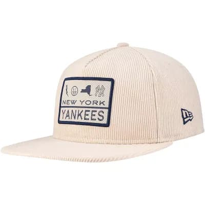 Men's New Era Khaki New York Yankees Summer Essential Golfer Snapback Hat