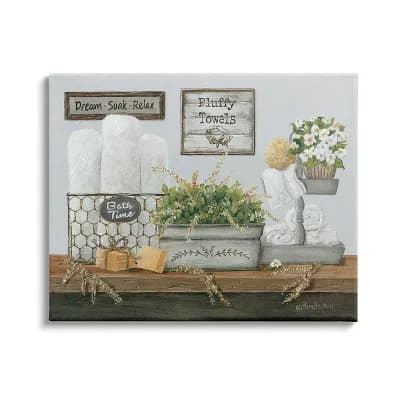 Stupell Home Decor Country Washroom Counter Still Life Wall Decor