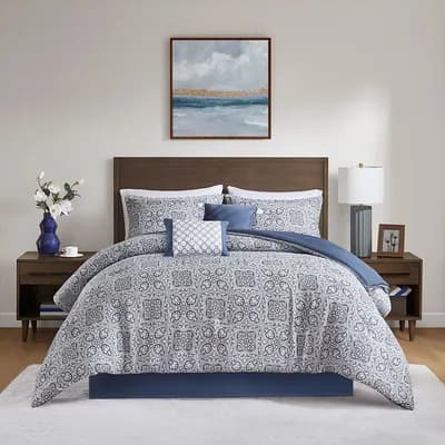 Madison Park Potter 6 pc Comforter Set with Coordinating Throw Pillows