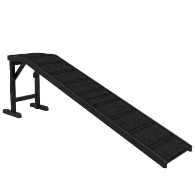 PawHut Dog Ramp w/ Non-Slip Carpet and Top Platform, 74inch x 16inch x 25inch