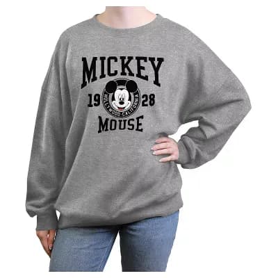 Disney's Mickey Mouse Hollywood California 1928 Juniors' Oversized Graphic Pullover
