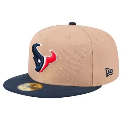 Men's New Era Tan Houston Texans Logo Main 59FIFTY Fitted Hat