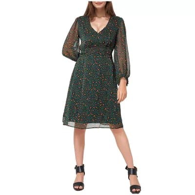 V Neck Midi Dress