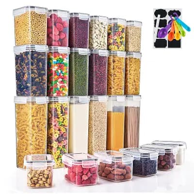 Sorbus 24 Pack Airtight Food Storage Containers, Labels, Marker & Measuring Spoons