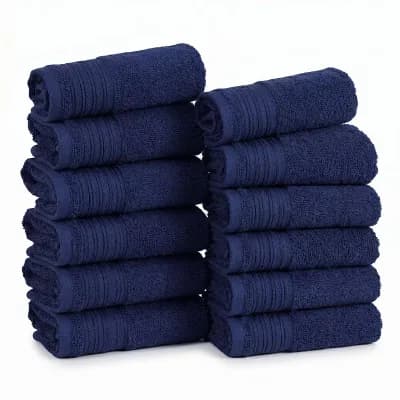 SUPERIOR 12 pc Cotton Quick-Drying Solid Towel Set