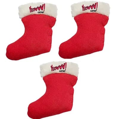 Yeowww! Duckyworld 100% Organic Flower Leaf Catnip Cat Toy Christmas 3 Stockings