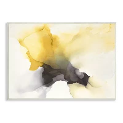 Stupell Home Decor Futuristic Yellow Cloud Abstract Wall Art