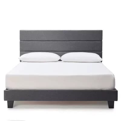 Nestl Horizontal Channel Upholstered Platform Bed Frame