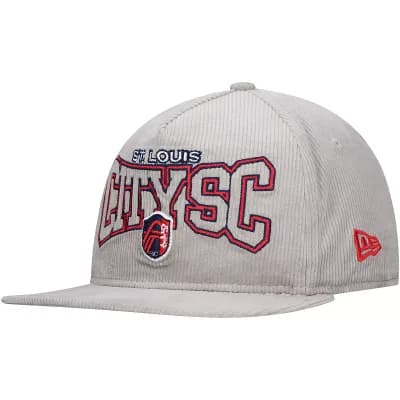 Men's New Era Gray St. Louis City SC Corduroy Golfer Adjustable Hat