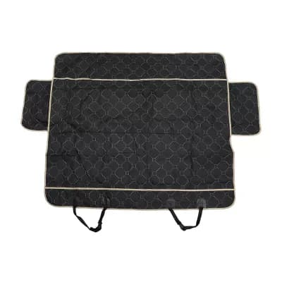 Durable Car Seat Cover for Pet Football Checkered Pattern Grey 1 pc
