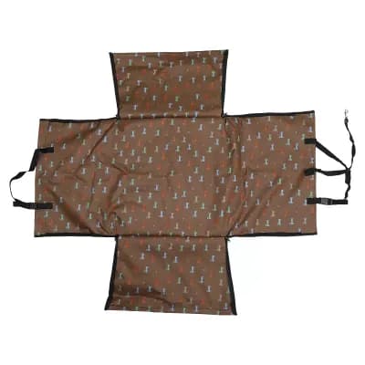 Double Waterproof Car Seat Cover for Pet Puppy Pattern Brown 1 pc