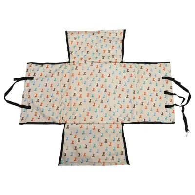 Double Waterproof Car Seat Cover for Pet Puppy Pattern Yellow 1 pc