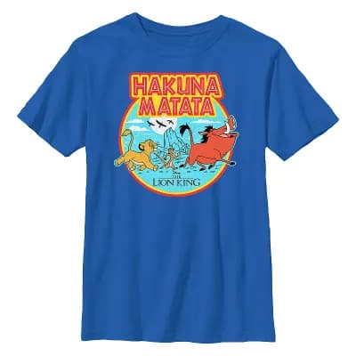 Disney's The Lion King Simba, Timon & Pumbaa Hakuna Matata Stamp Boys 6-20 Graphic Tee