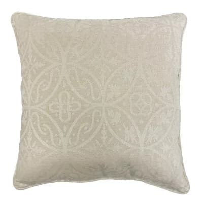Cristal Cream Patterned Throw Pillow