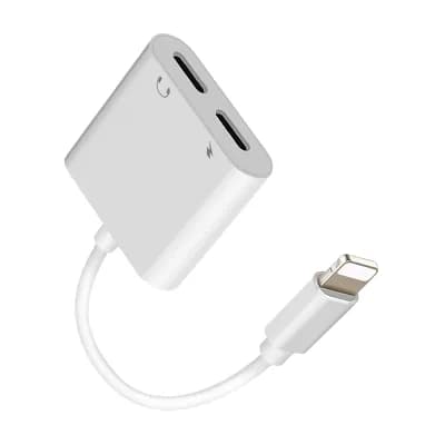 2-in-1 Earphone and Charger Splitter Dual Function