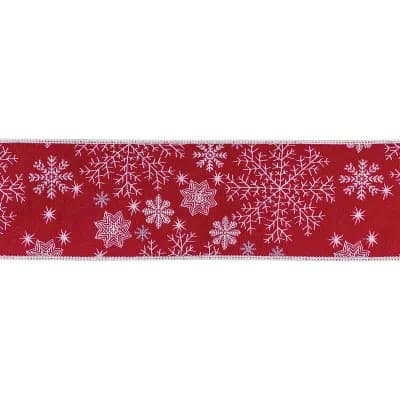 Melrose Snowflake Wired Ribbon