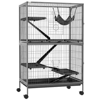 PawHut 5 tier Small Animal Cage, Ferret Cage, Large Chinchilla Cage