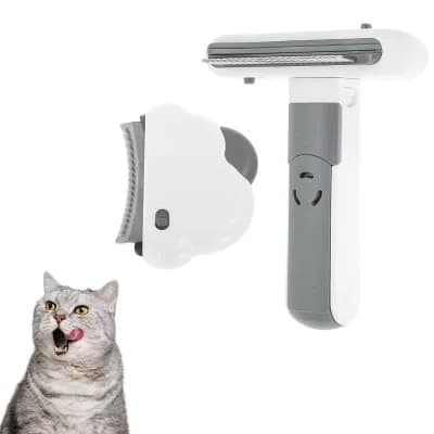 3 in 1 Cat Brush, Undercoat Rake for Cats, Cat Brush for Shedding, Curved Comb Cat Detangler Brush