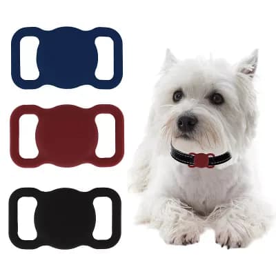 3 pc Dog Collar Holder, Protective Case for Airtag GPS Tracker, Fit for Dog Cat Collar Accessories