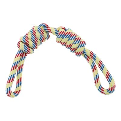 Puppy Teethings Chewer, Knot Shape Dog Chew Rope, Durable Braided Teeth Cleaning Rope for Cats Dogs