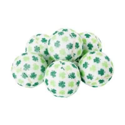 St. Patrick's Day Shamrock Dog Tennis Balls