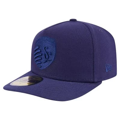 Men's New Era Navy Sporting Kansas City Color Pack A-Frame 59FIFTY Fitted Hat