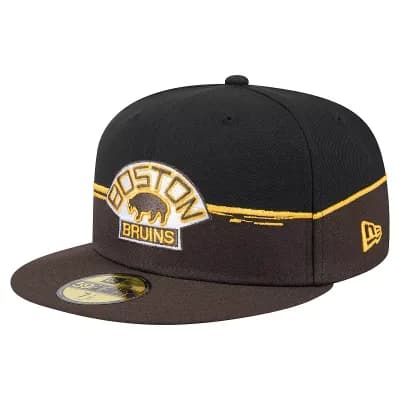 Men's New Era Brown/Black Boston Bruins Vintage Color Dip 59FIFTY Fitted Hat