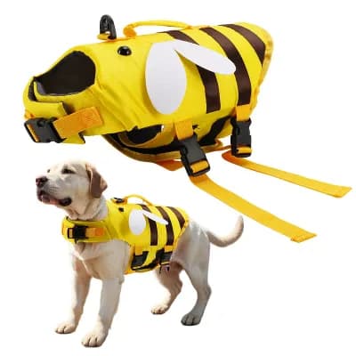Adjustable Dog Life Vest, Dragonfly Shape Dog Life Vest for Swimming Boating, Dog Life Vest