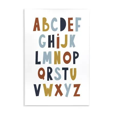 Stupell Home Decor Natural Tones Alphabet Plaque Wall Art