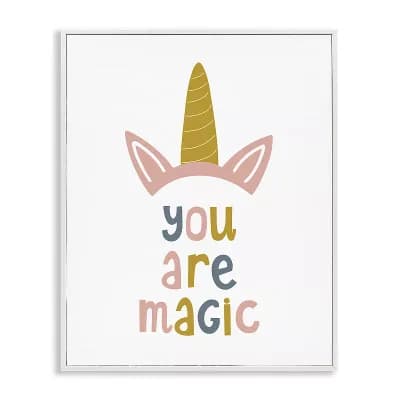 Stupell Home Decor You Are Magic Unicorn Horn Framed Wall Art