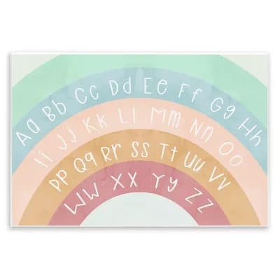 Stupell Home Decor Alphabet Letters on Rainbow Wall Plaque