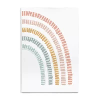 Stupell Home Decor Minimal Patterned Rainbow Plaque Wall Art