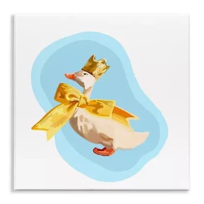 Stupell Home Decor Abstract Duck in Bow Plaque Wall Art