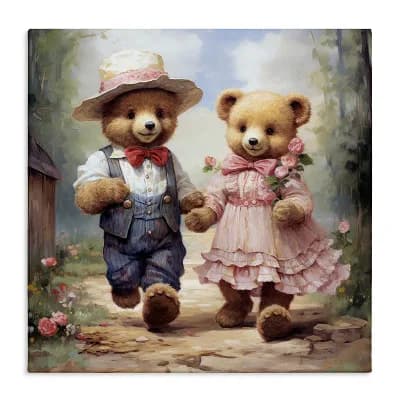Stupell Home Decor Bears Strolling Garden Path Canvas